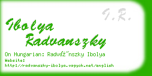 ibolya radvanszky business card